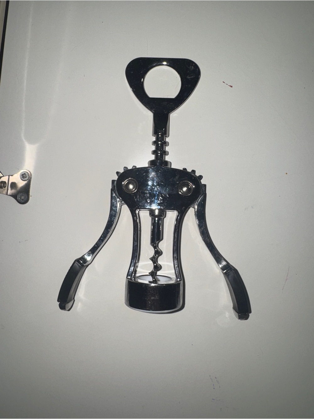 H-E-B Chrome Winged Corkscrew Bottle Opener